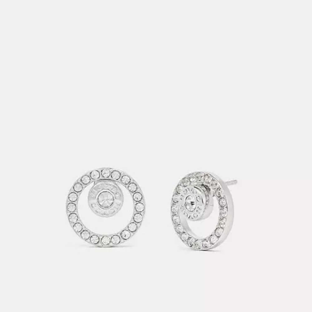Coach Open Circle Halo Stud Earrings